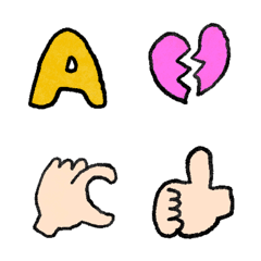 colorful Translucent Number Letter Emoji