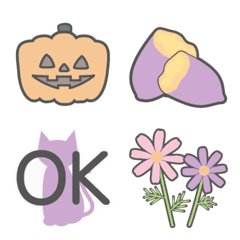 Dull & Pastel color Emoji [autumn]