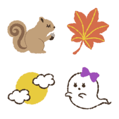Colorful and mature emoji. autumn