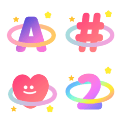 planet universe Number Letter Emoji