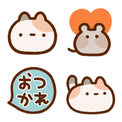 Plump calico cat ( anime Emoji ver.)