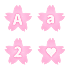Sakura Cherry blossom pink Letter Emoji