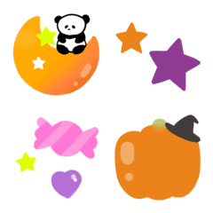 Simple cute halloween emoji