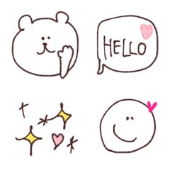 cute, simple, bear, greeting