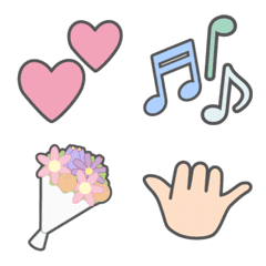 Dull & Pastel color Emoji [02]