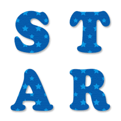 star pattern alphabet emoji