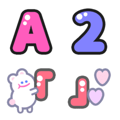 simple Magenta Number move Letter Emoji