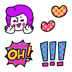 The Moving colorful POP Emoji.