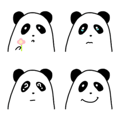 Relaxed and cute panda emoji