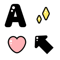 simple black Number Letter Emoji