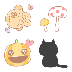 Cute autumn color Emoji