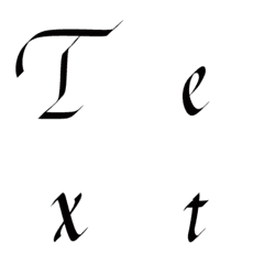 Calligraphy italic deco Emoji