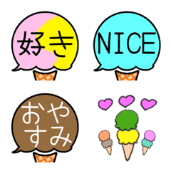 I like icecream.Simple words.E moji.