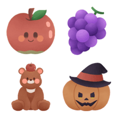 Autumn.Cute! borderless emoji