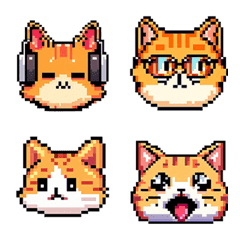 Cute Pixel Orange Cat