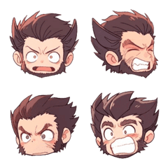 anime stickers-furious office worker