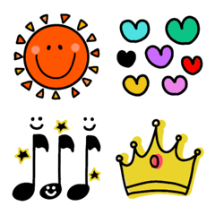 Colorful and very cute emoji