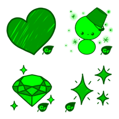Emoji of Best Color. GREEN