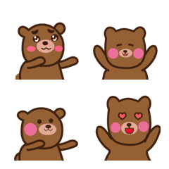 Jack bear expression stickers