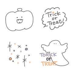 Simple cute Halloween emoji.