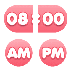 [Time] Time emoji with Pink color