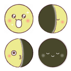 Yossan's "Phases of the Moon" emoji