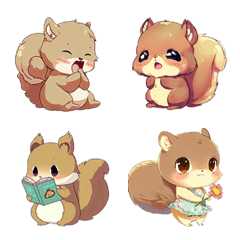 Cute squirrel - emoji