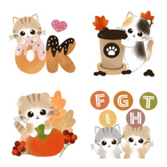 Move! Fluffy  autumn kittens