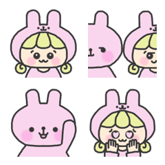 A girl's emoji that likes rabbits.