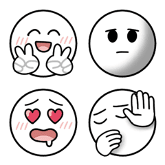 simple emoji(white face)