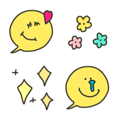 cute, speech bubble, smiling