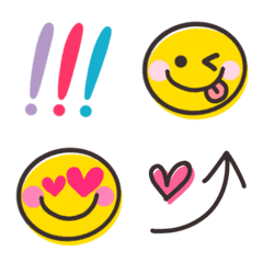 colorful simple smile moving Emoji