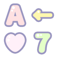 simple pastels Number move Letter Emoji