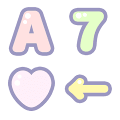 simple pastels Number Letter Emoji