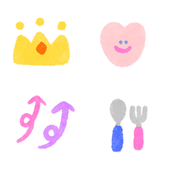 simple crown Number 0-9 Emoji
