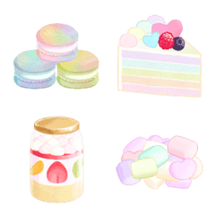 Assorted sweets Pastel color