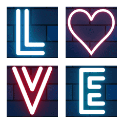 Animated Neon Letters