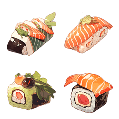 Japanese sushi, small pictures