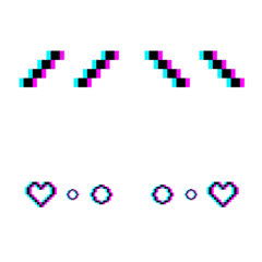 Glitch Emoji - Pixel art Black Ver.4