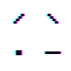 Glitch Emoji - Pixel art Black Ver.3
