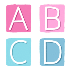 Cute pastel colorful letter emojis