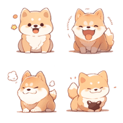 Shiba , Welsh Corgi dog