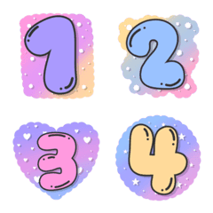 galaxy numbers emoji