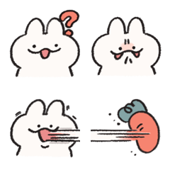 rabbit and carrot funny face3 | Yabe-LINE貼圖代購 | 台灣No.1，最便宜高效率的代購網