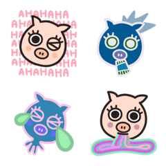 QQ pig - cute daily emoji