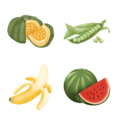 Cute drawings of vegetables and fruits