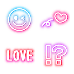 Cute neon emoji Revised