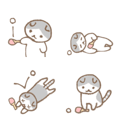 Cat and table tennis Emoji