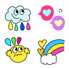 Vivid color Colorful Smile Emoji