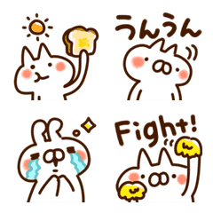 cat and rabbit basic emoji m